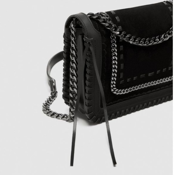 ZARA leather shoulder crossbody bag - Picture 3 of 6